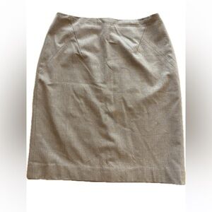 Halogen Women’s Pencil Skirt Short Lined Tan Size 4 Work Professional Classic